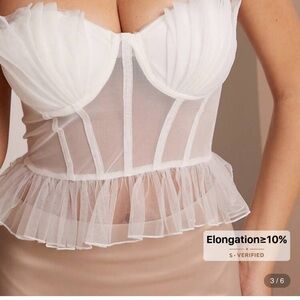 6/$28❗️SHEIN White Strapless Bustier Top